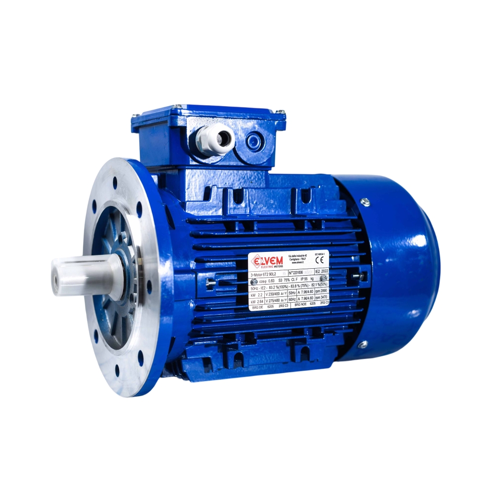 Electric motor Elvem 7P 180M kW18, 5/15 P2 / 4 400/690V-50Hz B5